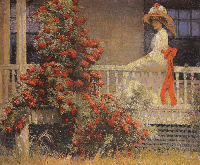 Philip Leslie Hale THe Crimson Rambler oil painting image
